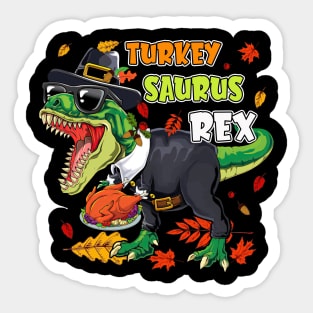 Turkey Saurus Rex Funny Dinosaur T Rex Thanksgiving Sticker